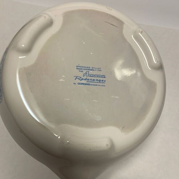 ⭐️ Amana Radarange/Ware Corningware Microwave Browing Skillet & Domed Lid 1… - Picture 13 of 14